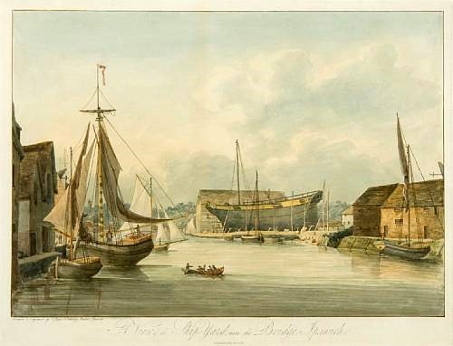 A view of the Ship-Yard, near the Bridge, Ipswich