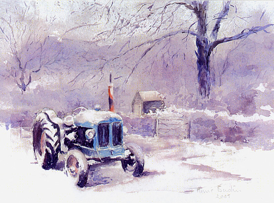 Tractor in the Snow