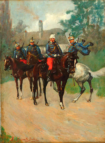 Hussars Passing by on a Road