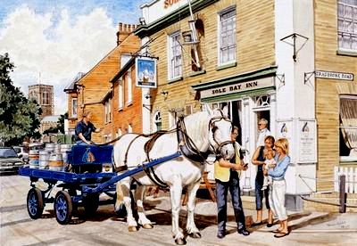 The Sole Bay Inn, Southwold - Sam, the Adnams Dray Horse
