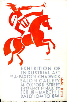 Poster by Paxton Chadwick, advertising the Exhibition of Industrial Art, Manchester