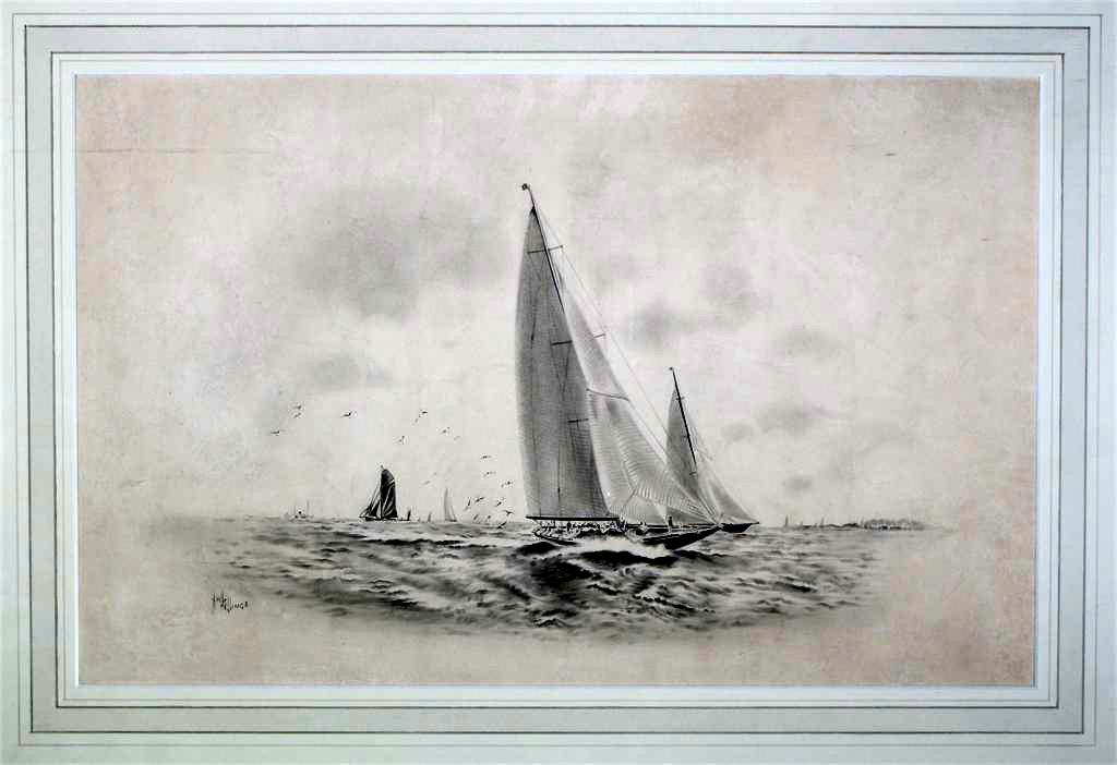 A Racing Cutter at Sea