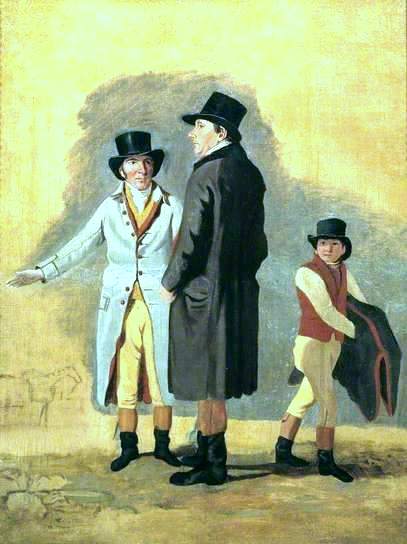 Sir Charles Bunbury with Cox, his Trainer, and a Stable-Lad: A Study for 'Surprise and Eleanor'