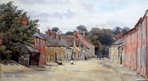 Study of the Village Street, Bramford, Suffolk