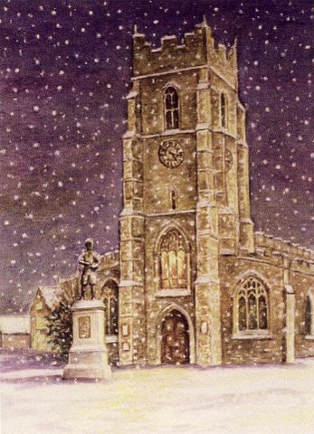 St Peter's Church at Christmas