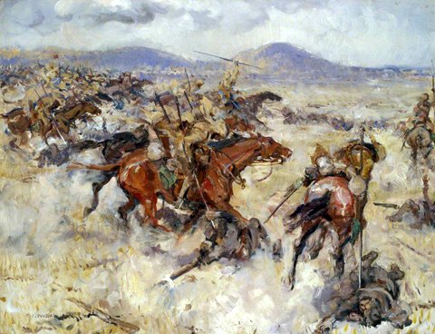 Charge of the Second Lancers at El Afuli in the Valley of Armageddon, 20 September 1918