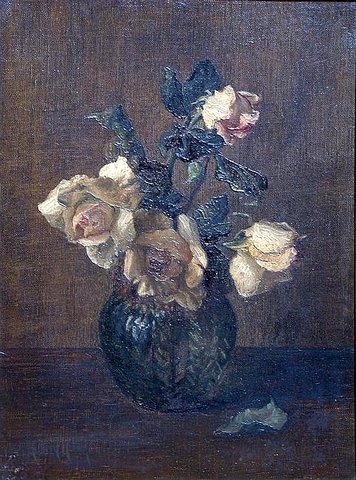 Still life of Roses in a Vase