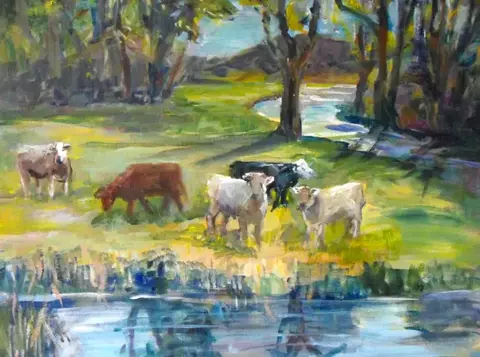 Cattle by the Deben