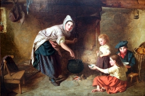 Mother Feeding her Children