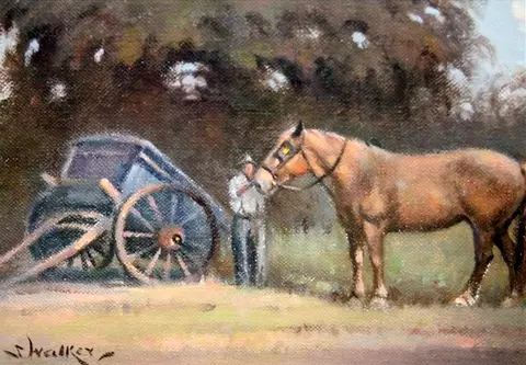 Figure with Horse and Cart