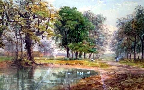 Duck Pond and Figures