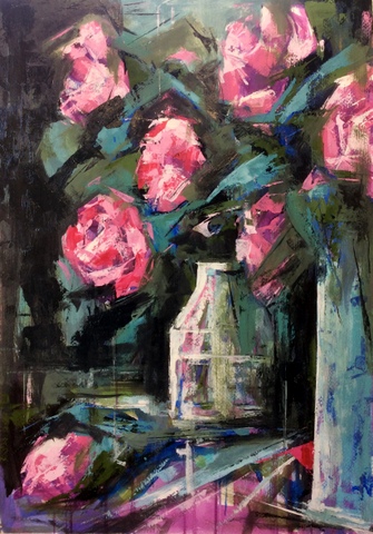 Roses with Vases